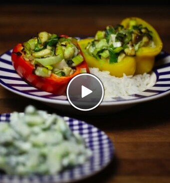 Gevulde paprika's met vis