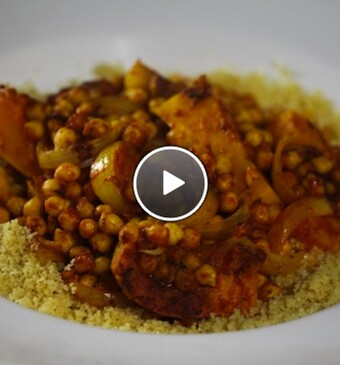 Couscous met pompoen, smen en oranjebloesemwater