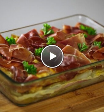 Witlof uit de oven met ham en kaas