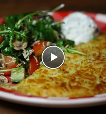 Rösti met groente salade