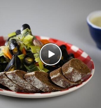 Mosselen met mosterdsaus