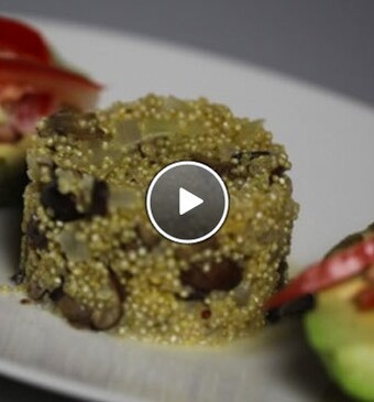 Salade quinotto marino taartje