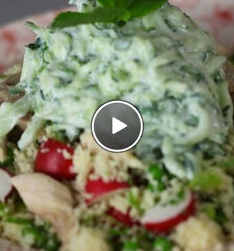 Couscous salade met radijsjes & makreel