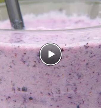 Blauwe bessen smoothie