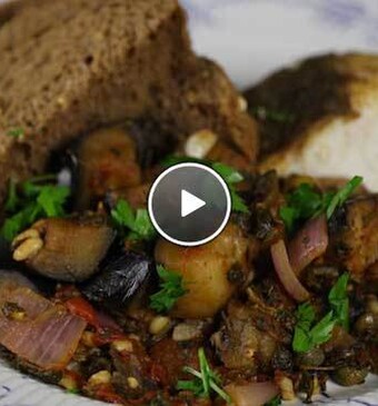 Vis in knoflookolie met caponata