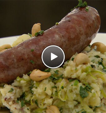 Stamppot met spekjes en cashewnoten