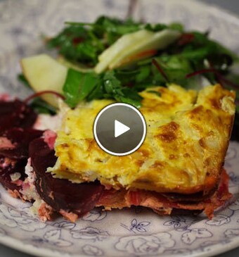 Bietenlasagne met geitenkaas