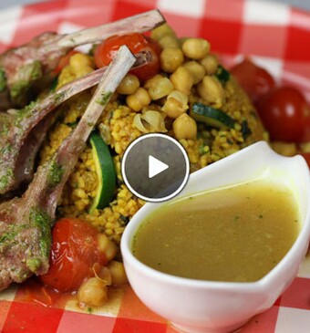 Tabouleh met gegrilde lamskoteletten