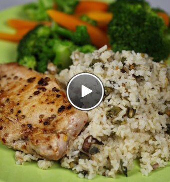 Varkensfilet met honinggroente