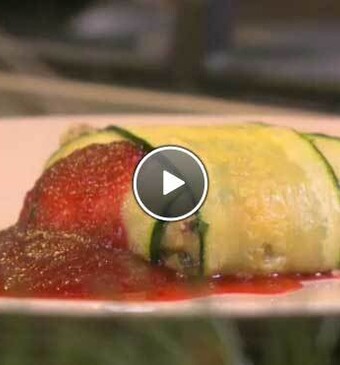 Courgettemedaillon met bietensaus