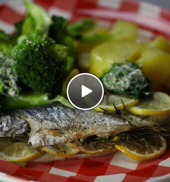 Forel uit de oven met dilleboter