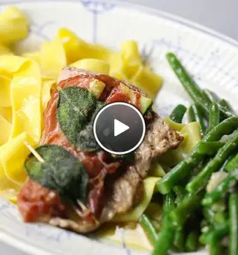 Kalfsvlees met salie en parmaham