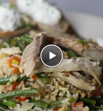 Gerookte makreel met sperziebonen & mieriksworteldip