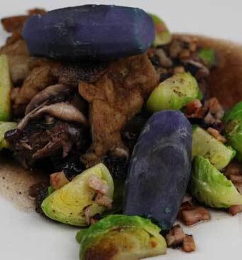 Duo van kalf met shiitakejus