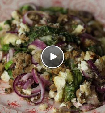 Griekse andijvie schotel