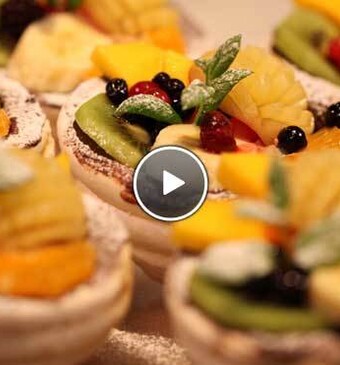 Schuimmandjes met fruit