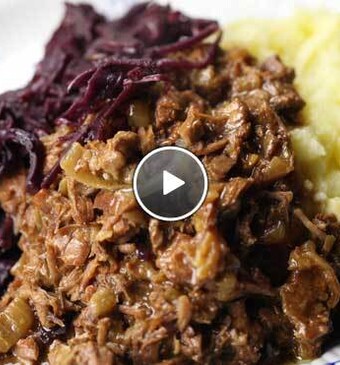 Hachee met aardappelpuree