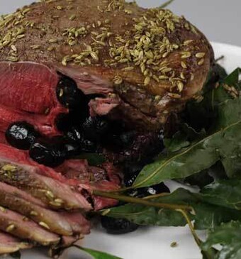 Wilde lamsbout en Sardijnse groente antipasti