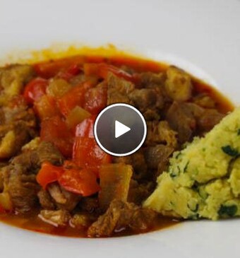 Kabritu Stoba & Funchi met spinazie