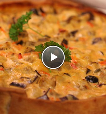 Caponata-geitenkaas quiche