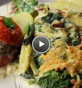 Aardappeltaart met andijvie