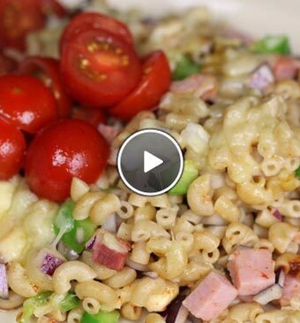 Macaroni ham,kaas,banaan