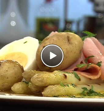 Gegrilde asperges op Vlaamse wijze