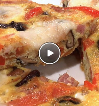 Omelet van zoete aardappel