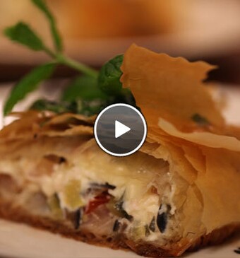 Fetarol met basilicumvinaigrette