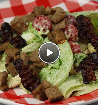 Salade met gerookte kip en boerendressing