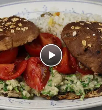 Baba Ganoush met vruchtenrijst
