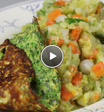 Boerderijstamppot met kruidenomelet