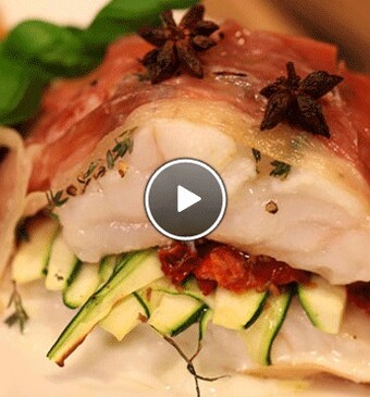 Zeewolfroulade met Pommes Duchesse