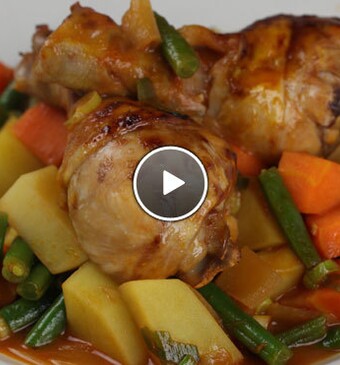Oosterse kip met groente