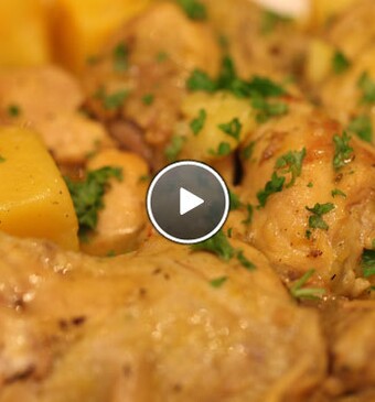 Spezzato di pollo con patate & Cavolfiore in pastella