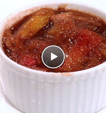 Gegratineerde rabarber