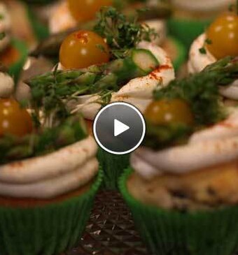 Hartige brunch-cupcake