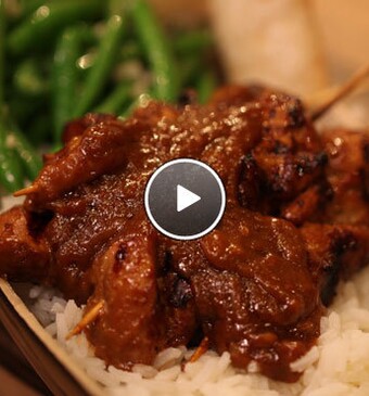 Kipsaté met makkelijke satésaus