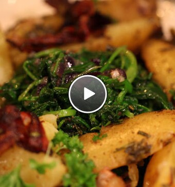 Warme Italiaanse aardappelsalade