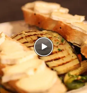 Gegrilde groente met geitenkaas