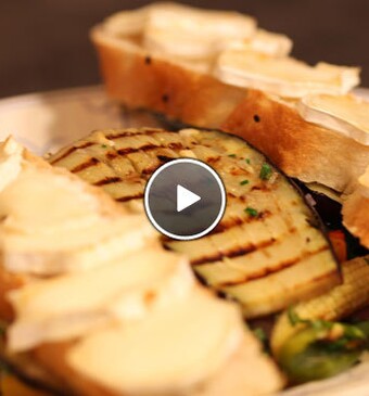 Gegrilde groente met geitenkaas