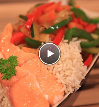 Tjap tjoy met gegrilde zalm