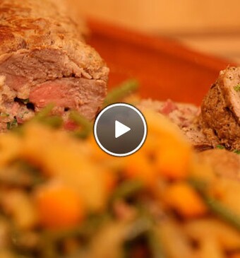 Arrotolato di vitello con Verdure (kalfsrollade met groente)