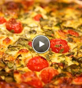 Clafoutis met tomaatjes en feta