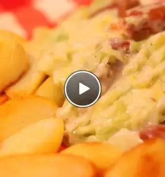 Romige spitskool met pittige worst