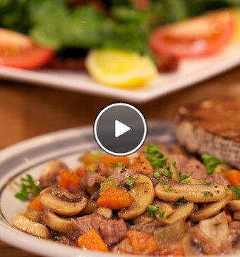 Spezzatino di carne con funghi (Varkensvlees met champignon)