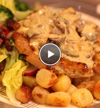 Verrassingslapjes uit de oven met mini-krieltjes