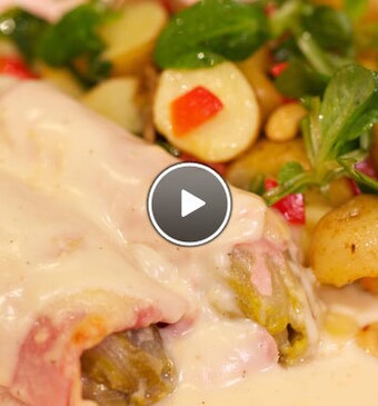 Witlof uit de oven met kaassaus van cuisine light