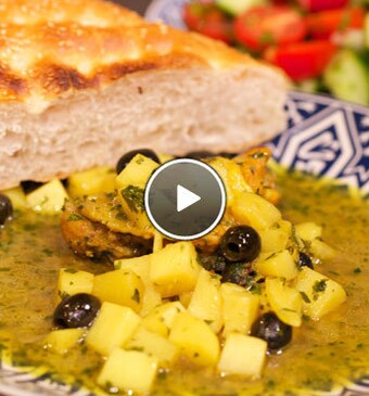 Tajine kip met citroenen en olijven