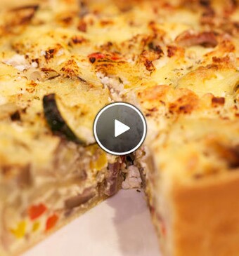 Provencaalse quiche met geroosterde groente